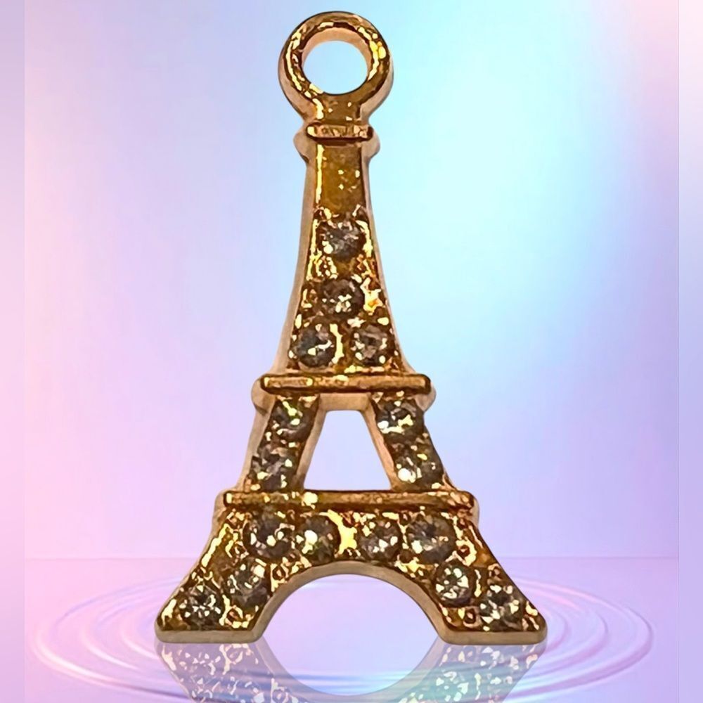 Gold Eiffel Tower Charm - image 1